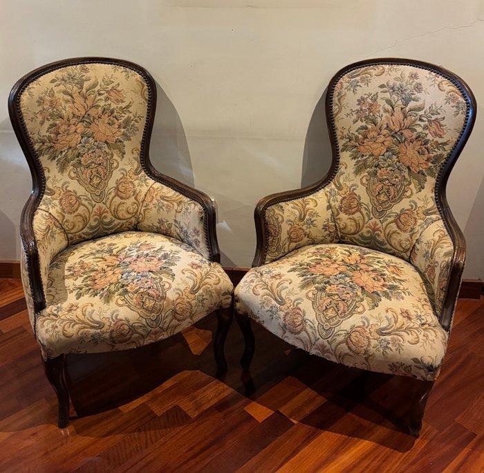 Fauteuil (2) - Hout, Textiel, Antiquités & Art, Curiosités & Brocante