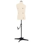 vidaXL Paspop verstelbaar man maat 37-45 crèmekleurig, Verzenden, Nieuw