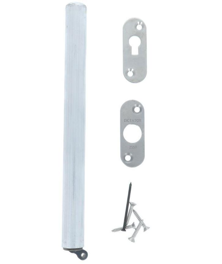 Dictator Inbouw deursluiter Adjunct 2550 Afgerond rvs, Doe-het-zelf en Bouw, Hang- en Sluitwerk, Klink of Kruk, Nieuw, Overige materialen