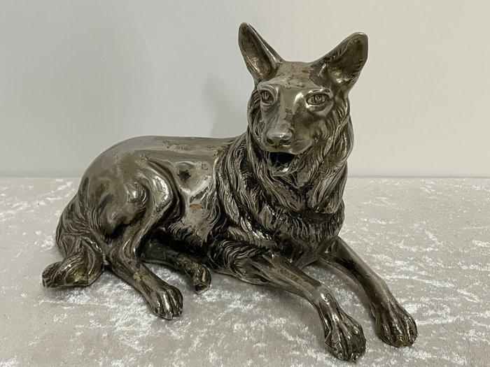 Mauro Manetti - Beeld, Verzilverd Honden beeld - 15 cm -, Antiek en Kunst, Curiosa en Brocante
