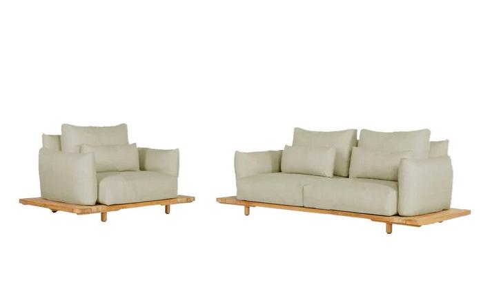 Suns Bora loungeset soft green small met armleuningen |, Tuin en Terras, Tuinsets en Loungesets