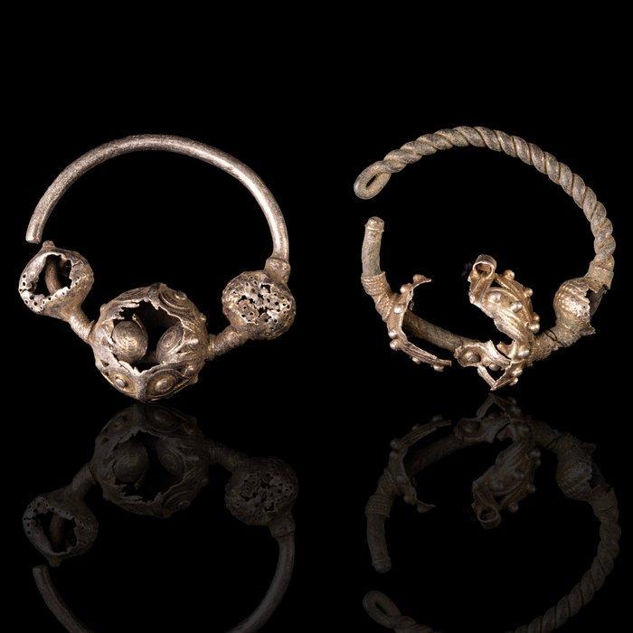Viking Zilveren oorbellen (Zonder Minimumprijs), Antiek en Kunst, Antiek | Overige Antiek