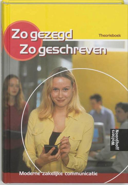 Zo Gezegd, Zo Geschreven / Theorieboek + Cd-Rom, Livres, Livres scolaires, Envoi