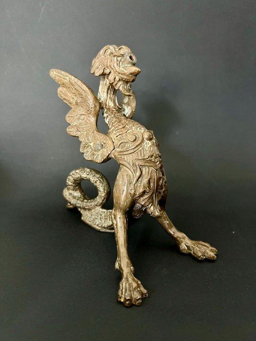 Beeld, Griffon - 13.5 cm - Brons, Antiek en Kunst, Antiek | Keramiek en Aardewerk