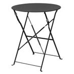 Ronde stalen opklapbare tafel zwart 59,5cm | 71(h) x, Zakelijke goederen, Verzenden, Nieuw in verpakking