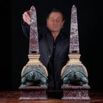 Beeld, Tartarughe - Obelisk - 765 mm - Marmeren sculptuur -, Nieuw