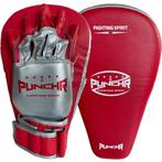 PunchR™ Long Curved Pro Style Focus Pads Mitts Rood Zilver, Sport en Fitness, Vechtsporten en Zelfverdediging, Verzenden, Nieuw