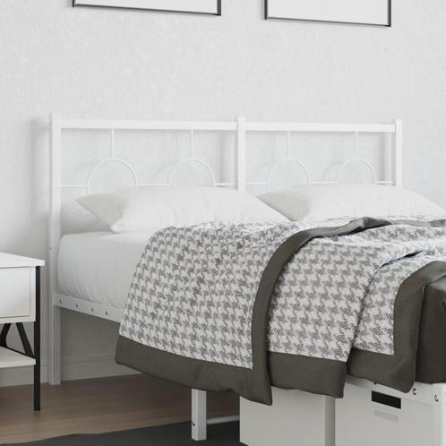 vidaXL Hoofdbord 140 cm metaal wit, Huis en Inrichting, Slaapkamer | Bedden, Nieuw, Verzenden