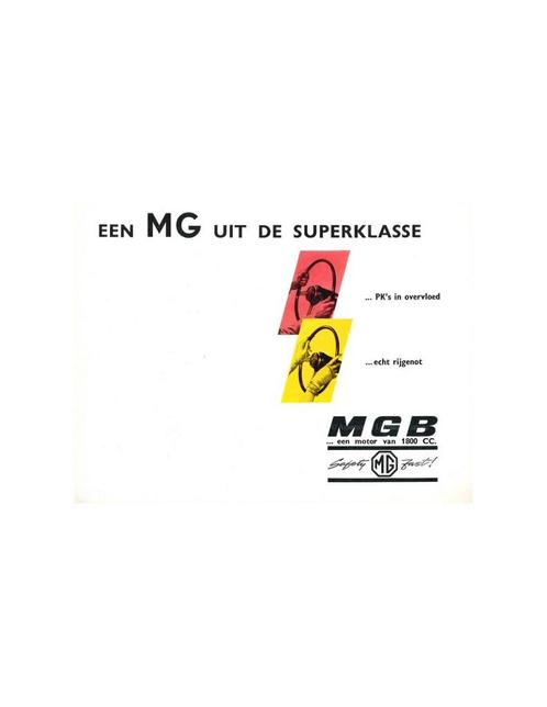 1962 MG MGB GT BROCHURE NEDERLANDS, Livres, Autos | Brochures & Magazines