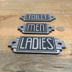 Toilet Signs: Toilet, Men, Ladies - Plaque (3) - Gietijzer, Antiek en Kunst
