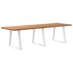 vidaXL Eettafel rechthoekig 280x90x74 cm massief eikenhout, Huis en Inrichting, Tafels | Eettafels, Verzenden, Nieuw