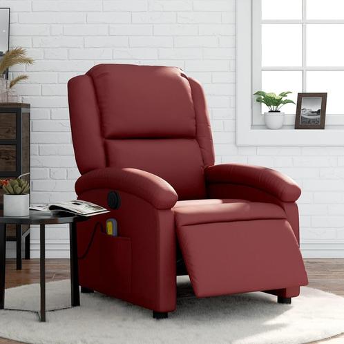 vidaXL Fauteuil de massage inclinable Ã©lectrique rouge, Maison & Meubles, Fauteuils, Neuf, Envoi