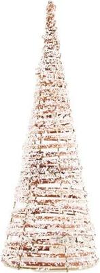 Kegel Rattan met LED Snowy White Ø14x40 cm, Nieuw