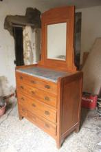 Commode (3) - Hout, Marmer, Messing, spiegel