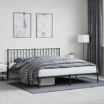 vidaXL Bedframe met hoofdbord metaal zwart 180x200 cm, Huis en Inrichting, Slaapkamer | Bedden, Verzenden, Nieuw