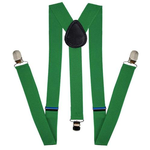 Fako Fashion® - Bretels - Effen - 100cm - Groen, Kleding | Heren, Riemen en Ceintuurs, Verzenden