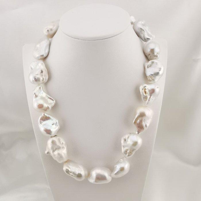 Parel - Zilver - Halsketting - Italiaans ambacht, Antiek en Kunst, Curiosa en Brocante