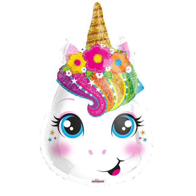 Helium Ballon Unicorn 45cm leeg, Hobby en Vrije tijd, Feestartikelen, Nieuw, Verzenden