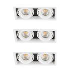 Spots inbouw Inbouwspot Bjorn 2 wit set 3 stuks, Huis en Inrichting, Verzenden, Nieuw