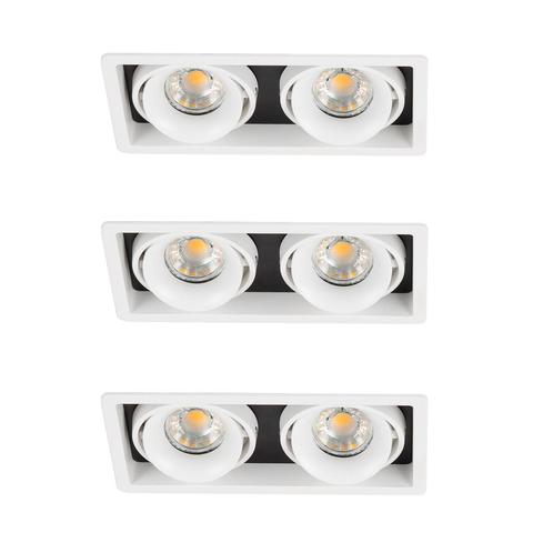 Spots inbouw Inbouwspot Bjorn 2 wit set 3 stuks, Huis en Inrichting, Lampen | Overige, Verzenden