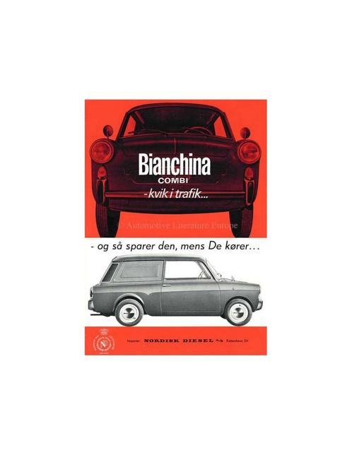 1965 AUTOBIANCHI BIANCHINA COMBI BROCHURE DEENS, Livres, Autos | Brochures & Magazines, Enlèvement ou Envoi