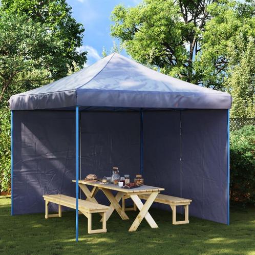 vidaXL Tentwanden met ritssluiting PE blauw 2 st, Tuin en Terras, Partytenten, Nieuw, Verzenden