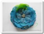 Corsage bloem peony met clip blauwgroen  c, Hobby & Loisirs créatifs