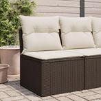 vidaXL Tuinbank zonder armleuning met kussens poly rattan, Verzenden, Nieuw