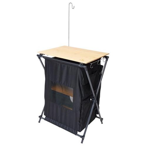 Opvouwbare campingkast - Zwart - Inclusief opbergtas, Caravans en Kamperen, Kampeeraccessoires, Nieuw, Verzenden
