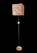 Staande lamp - Brons - Marmer - Fortuny Lucrezia-stof, Antiek en Kunst