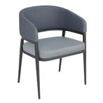 Stoelen | MERIDIAN | Stof/Staal | Greystone Blue | Zwart, Verzenden, Nieuw in verpakking