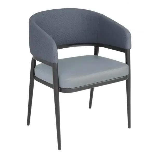Stoelen | MERIDIAN | Stof/Staal | Greystone Blue | Zwart, Zakelijke goederen, Horeca | Keukenapparatuur, Nieuw in verpakking, Verzenden