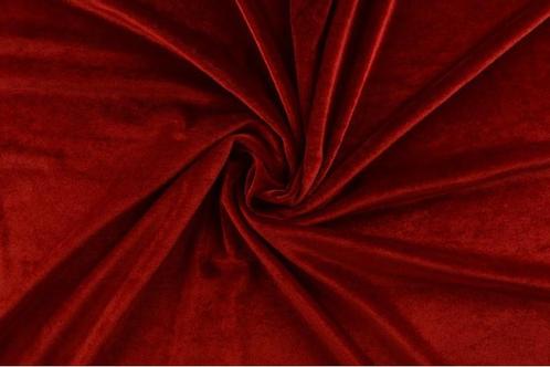 10 meter velvet stof - Rood - 165cm breed, Hobby en Vrije tijd, Stoffen en Lappen, 120 cm of meer, 200 cm of meer, Rood, Nieuw