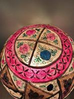 Tafellamp - Hout, kameelleer - Lamp en kamelenleer