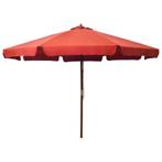 vidaXL Parasol dextérieur avec mât en bois 330 cm Terre, Jardin & Terrasse, Verzenden, Neuf