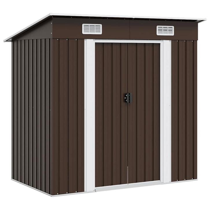 vidaXL Tuinberging 194x121x181 cm staal bruin, Jardin & Terrasse, Abris de jardin, Envoi