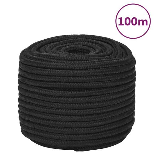 vidaXL Boottouw 12 mm 100 m polypropeen zwart, Doe-het-zelf en Bouw, IJzerwaren en Bevestigingsmiddelen, Nieuw, Verzenden