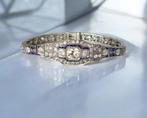Armband Platina, Art Deco Platina & Diamanten Armband Circa, Handtassen en Accessoires, Antieke sieraden