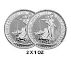 Verenigd Koninkrijk. 2 x 2023 1 oz £2 GBP UK Silver