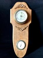 Barometer, Art Deco-thermometer - Hout