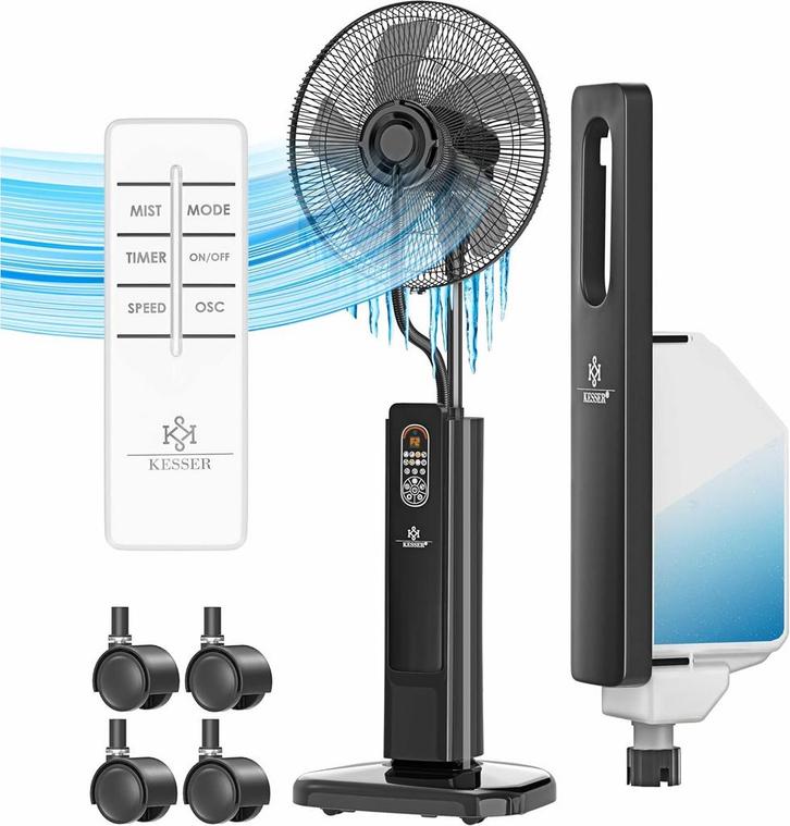 KESSER® Ventilator staand - Statiefventilator - Mist Ventila, Electroménager, Ventilateurs, Envoi