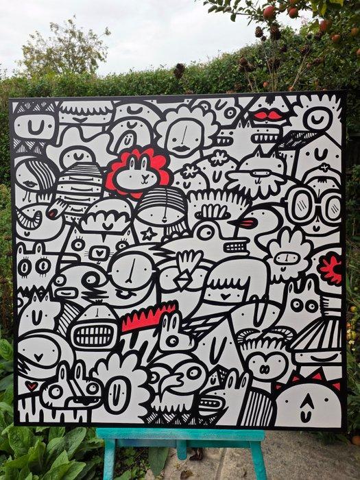Kev Munday - A Free For All, Antiek en Kunst, Kunst | Schilderijen | Modern
