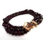 Armband - 14 karaat Geel goud Granaat - Granaat, Nieuw