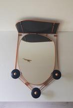 Porte-manteau - Verre, métal cuivré et noir - Miroir