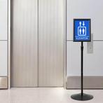 vidaXL Pedestal Poster Stand Zilver a4 PVC en Staal, Verzenden, Nieuw in verpakking