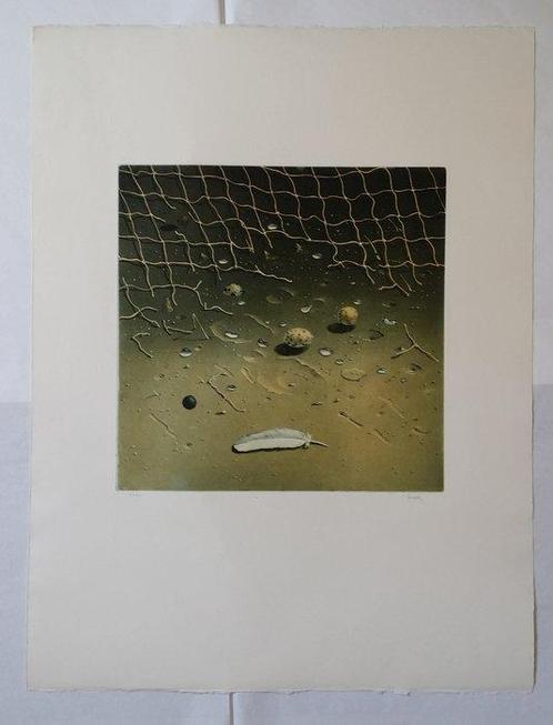 Hiroshi Asada (1936-1998). - Fillet avec plume, etching, Antiek en Kunst, Antiek | Overige Antiek