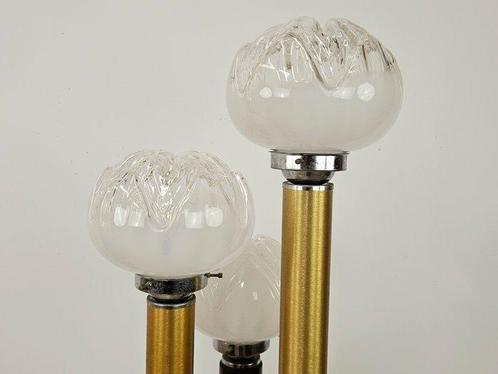 Lampadaire - Piantana années 70, trois points lumineux en, Antiek en Kunst, Antiek | Verlichting