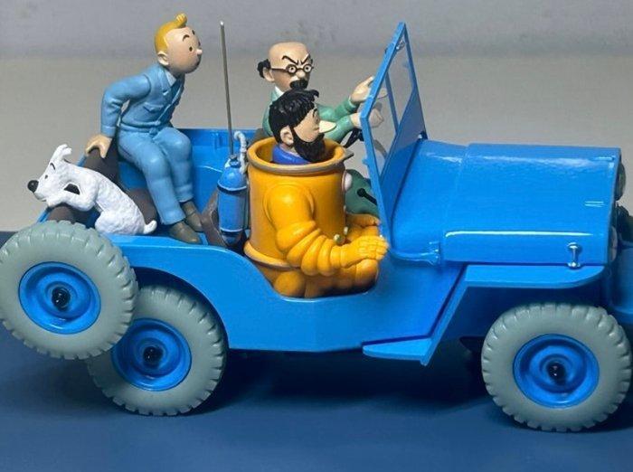 Tintin - 1 Tintin auto 1/24 de blauwe jeep - Objectief Maan., Boeken, Strips | Comics