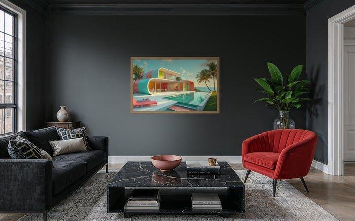 KOYA (1967) - Renzo Piano and the Coconuts Toile 1/1 Large, Antiek en Kunst, Kunst | Designobjecten