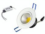 LED Inbouwspot - Warm wit 2700K- 7W - Aluminium Kantelbaar, Nieuw, Verzenden